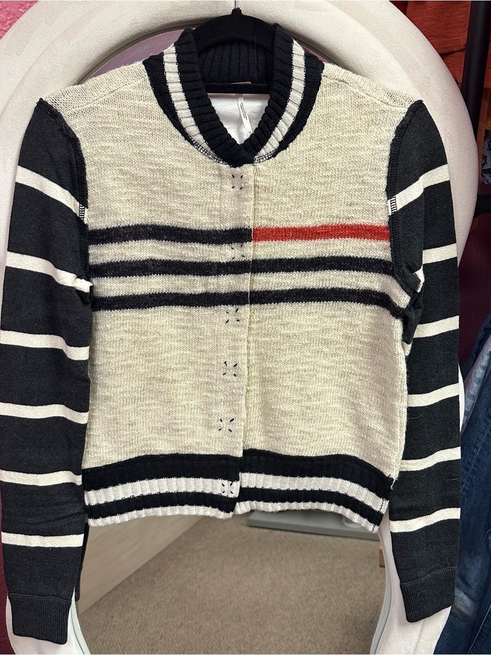 Free People Striped Cardigan Sweater